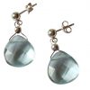 Gemshine - Damen - Ohrringe  - 925 Silber - Quarz - Facettiert - Blau - 2 cm