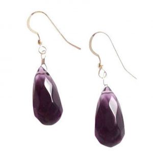 Gemshine - Damen - Ohrringe - 925 Silber - Amethyst - Tropfen - Facettiert - Violett - 2 cm